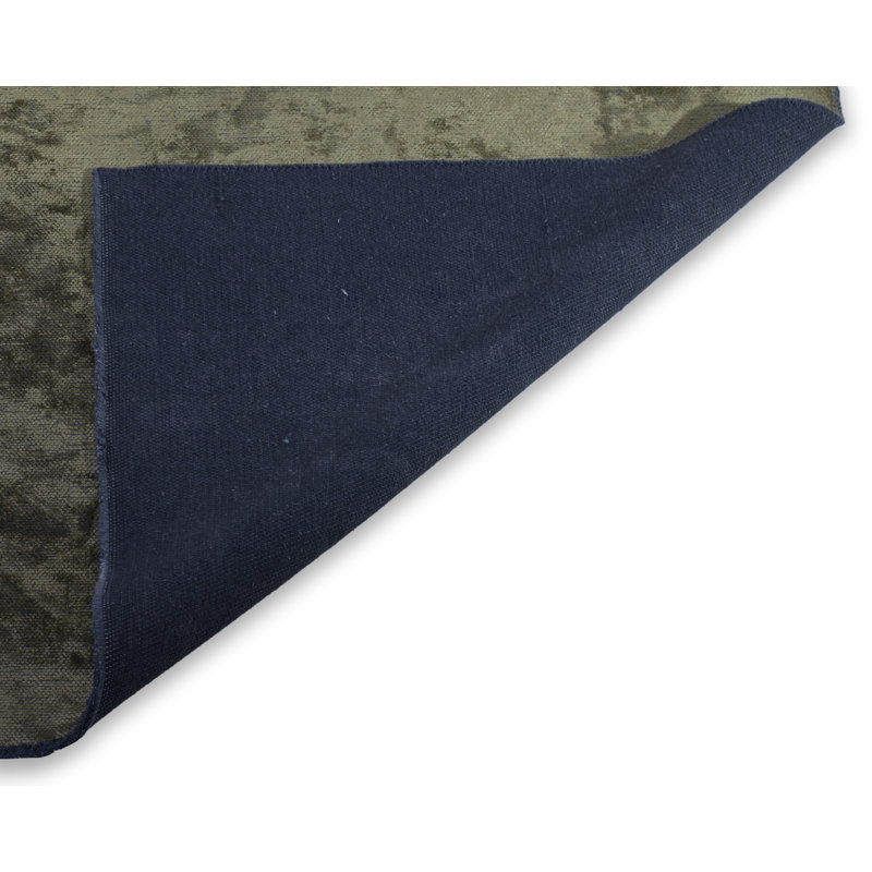Tapis olive à tissage plat abstrait Rapture, Rectangle 7 pi 10 po x 9 pi 10 po