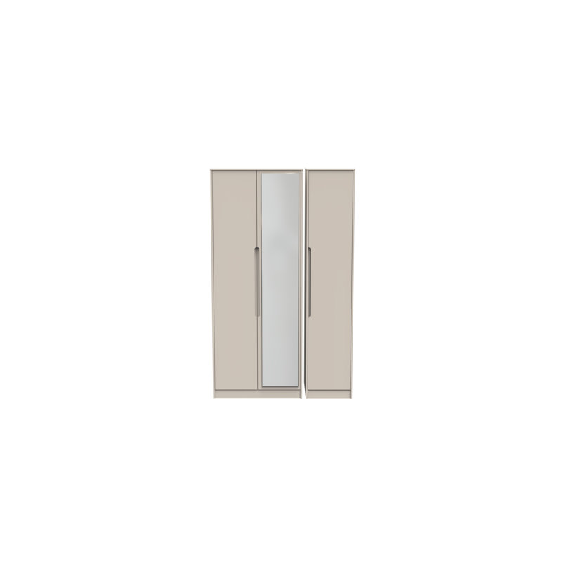 Bleier Tall Triple Mirror Wardrobe, Gloss/Kashmir