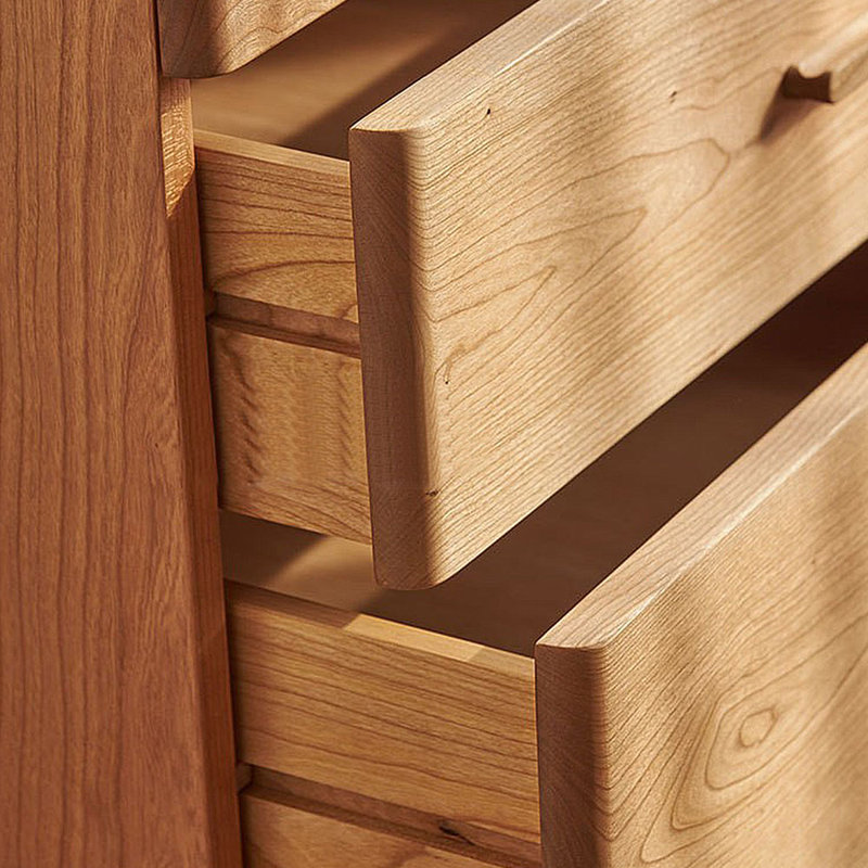Small Indoor Storage Drawer Sideboard, Cherry Wood 