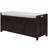 Linen Blend Upholstered Storage Bench-498423900