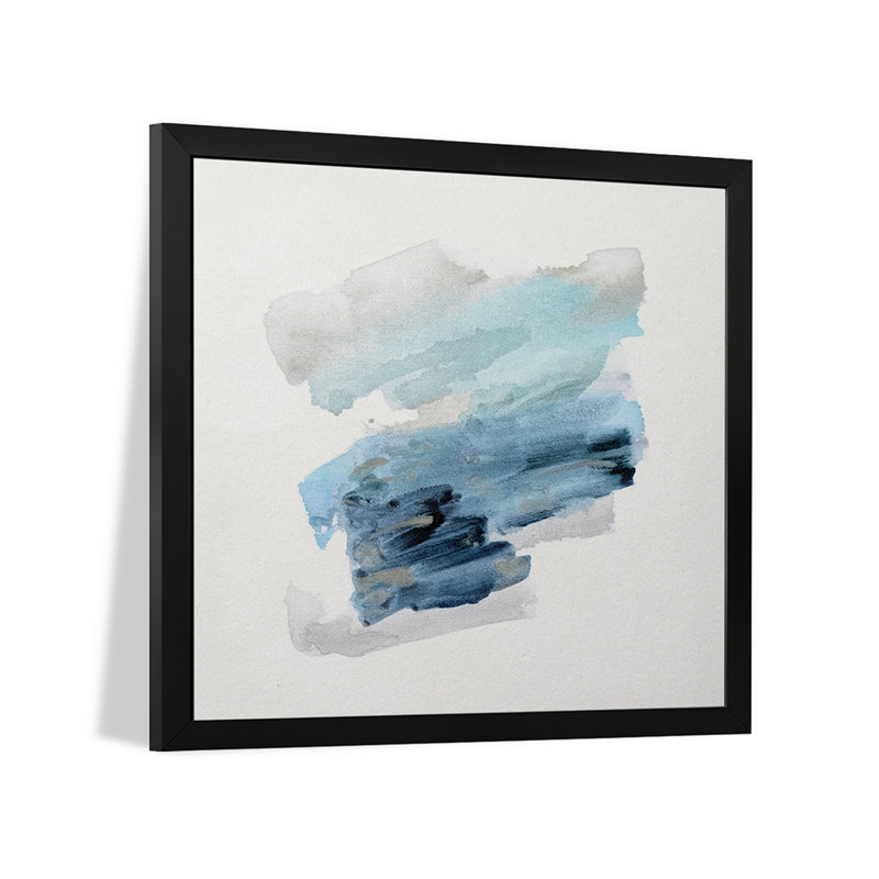 Balayage bleu I - reproduction d'art murale - affiche de galerie, H 16 po x l 16 po