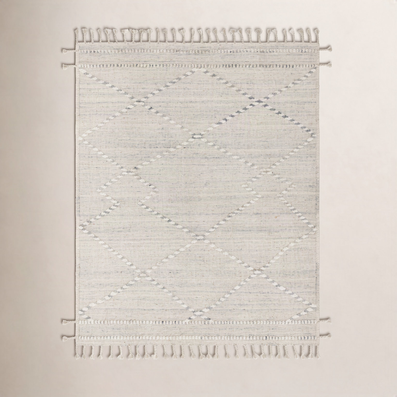 Hanna Ivory Hand-Knotted Wool Rug, Rectangle 9'6" x 13'6"