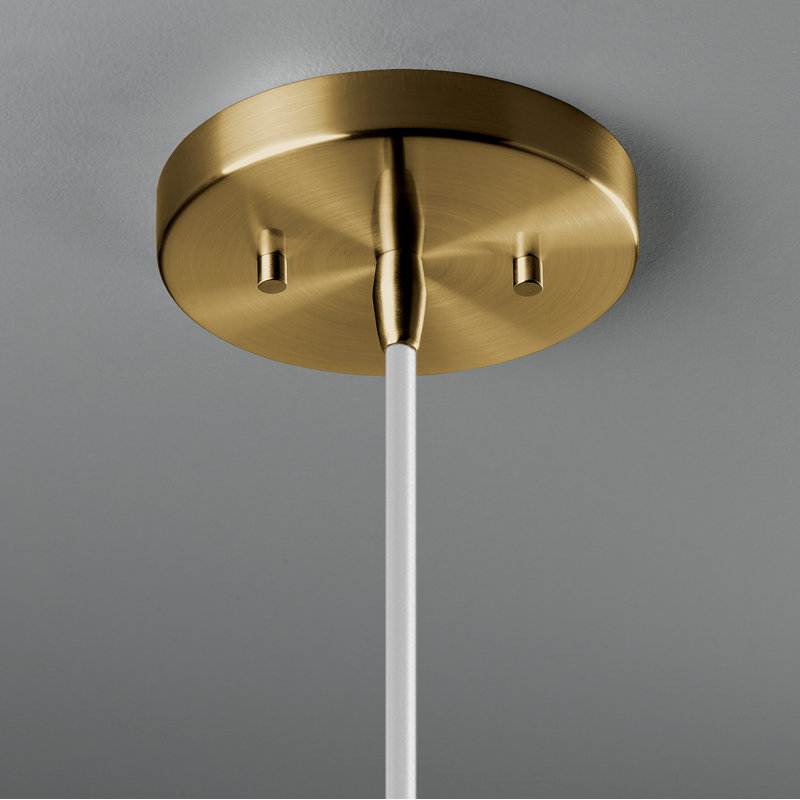 Leni - Light Single Pendant, Greco Travertine, Antique Brass