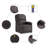 Recliner Chair, Adjustable Backrest/ Footrest, Real Leather-1996818316-1996818304