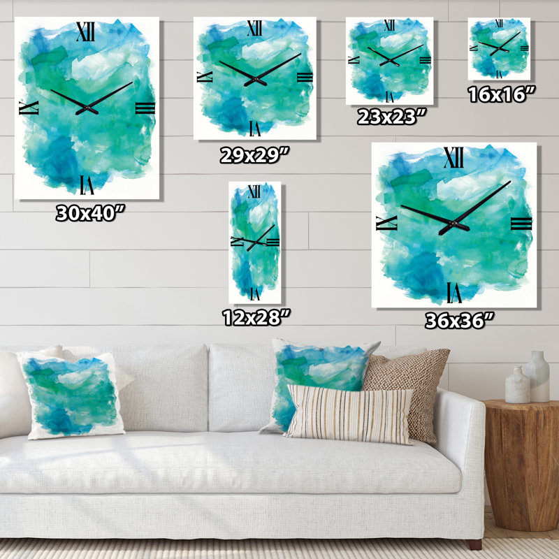 Horloge murale en verre de mer, Grand