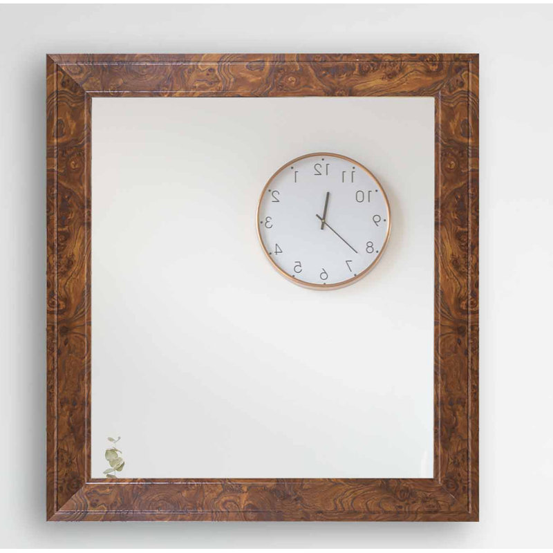 Adalberto Engineered Wood Flat Wall Mirror, 29.5" x 29.5"