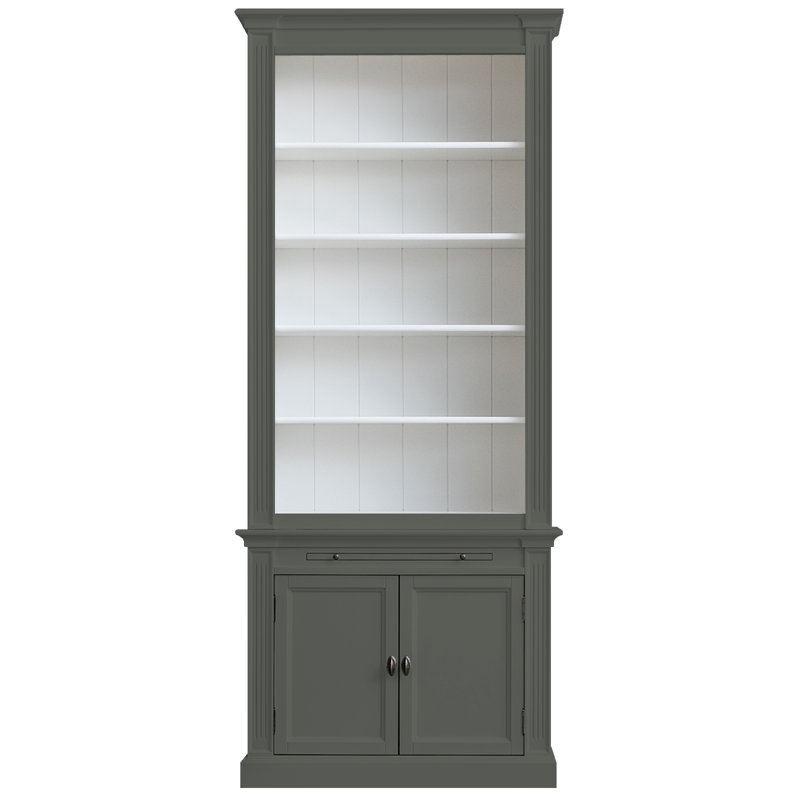 Beven 240cm H x 100cm W Library Bookcase, Dark Grey