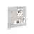 White Cork Board with Linen Surface Wall-Mounted Bulletin Board-111217811