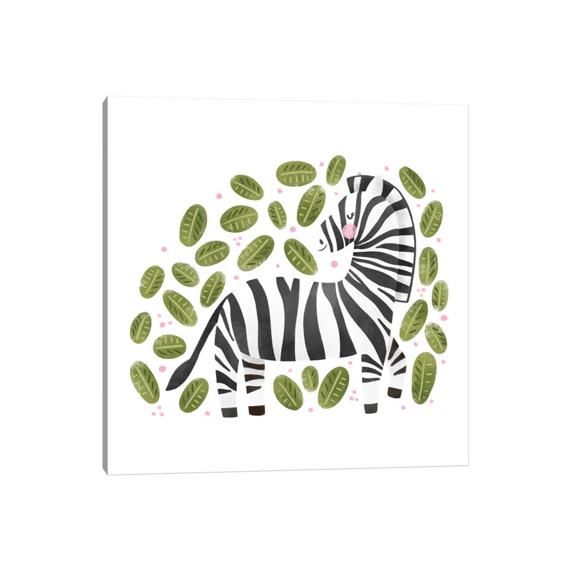 Safari Cuties Zebra by Noonday Design - Wrapped Canvas Gallery-Wrapped Canvas Giclée, 93.98 cm H x 93.98 cm W x 3.175 cm D