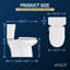 Toilette allongée siphon en céramique 2 pièces 1,28 GPF dans un siège de bidet électrique blanc avec couvercle ADA inclus Garden 12