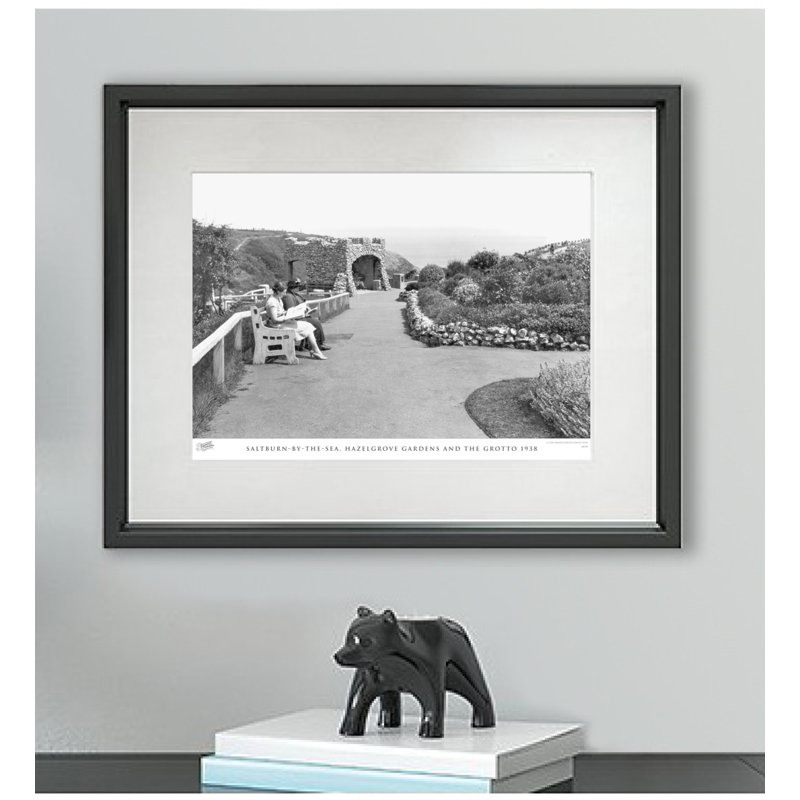 Saltburn By The Sea, Hazelgrove Gardens And The Grotto 1938 - Single Picture Frame Print, 28cm H x 36cm W x 2.3cm D