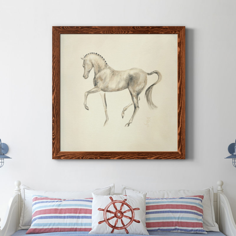DRESSAGE HORSE II - Toile encadrée de qualité supérieure - prête à être accrochée, H 27,5 po x l 27,5 po x P 1,5 po