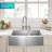 KRAUS Standart Pro Apron Front Farmhouse 16 Gauge Bowl Stainless Steel Kitchen Sink-98629470-98629473