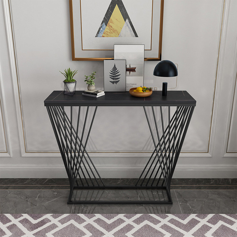 Console Table, Black, 31.5" H x 39.4" W x 11.8" D, Black