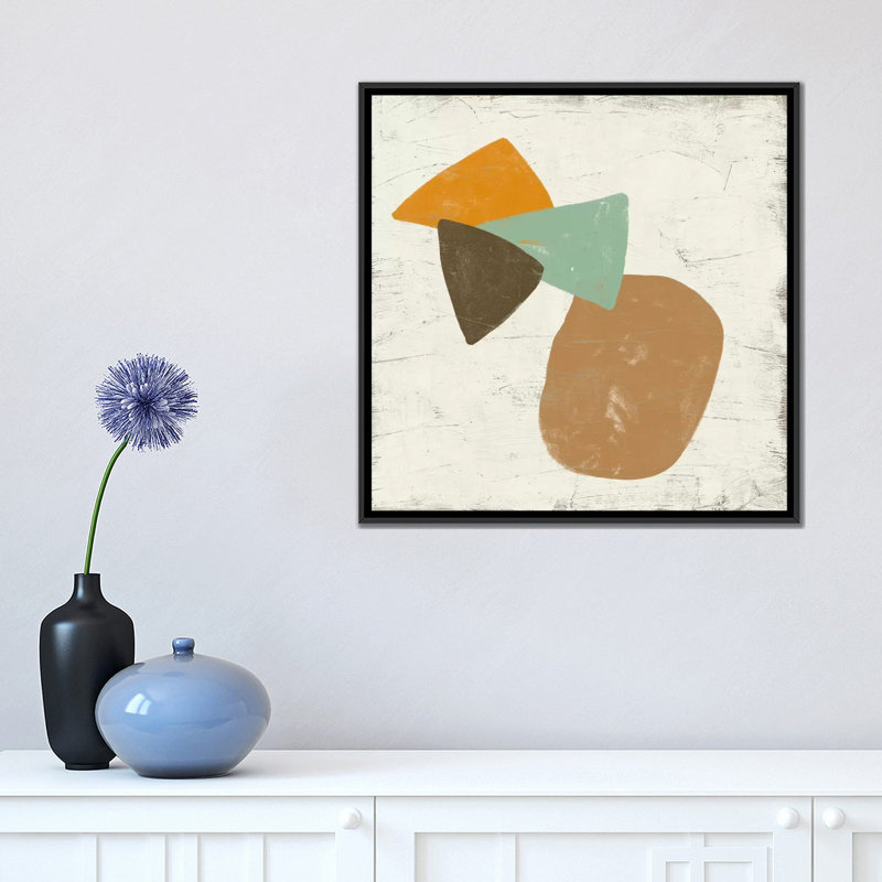 « mobile ii », impression sur toile, H 18 po x l 18 po x P 1,5 po, Toile avec cadre noir, Pas de tapis