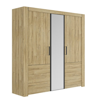 Pinehur 3 Door Manufactured Wood Wardrobe