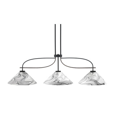 Luminaire suspendu pour îlot de cuisine 3 lumières Brexlie