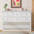Full Size Murphy Bed with Large Drawers,White-1695209587-1695209586
