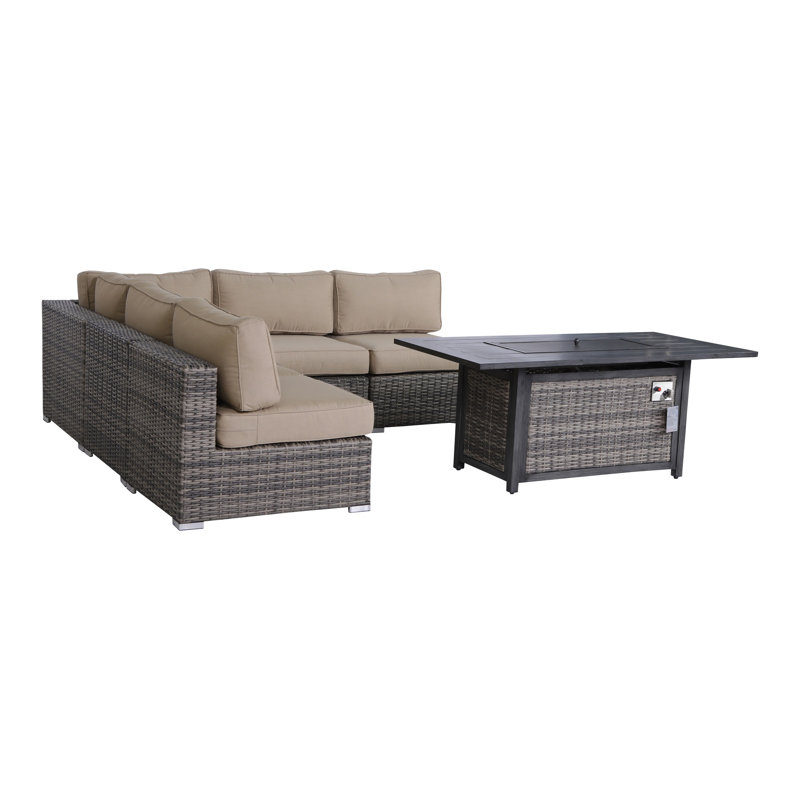 Fully Assembled 6 Piece Sectional Seating Group with Cushions