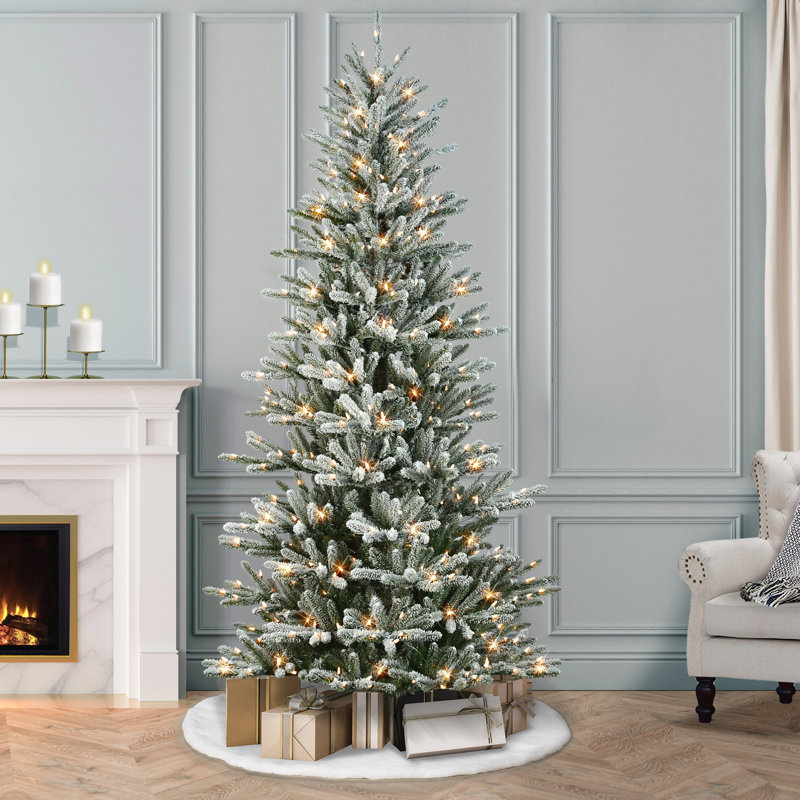 7.5' Lighted Artificial Spruce Christmas Tree