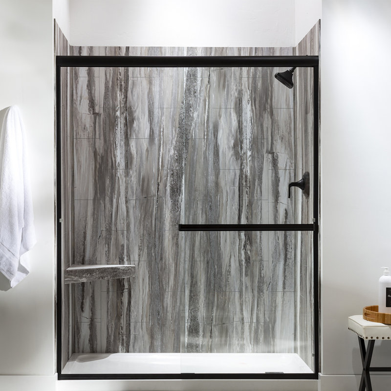 Louvre Granite Waterproof PVC Corner Shower Bench