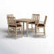 Samya Square 4 - Person Outdoor Dining Set with Cushions