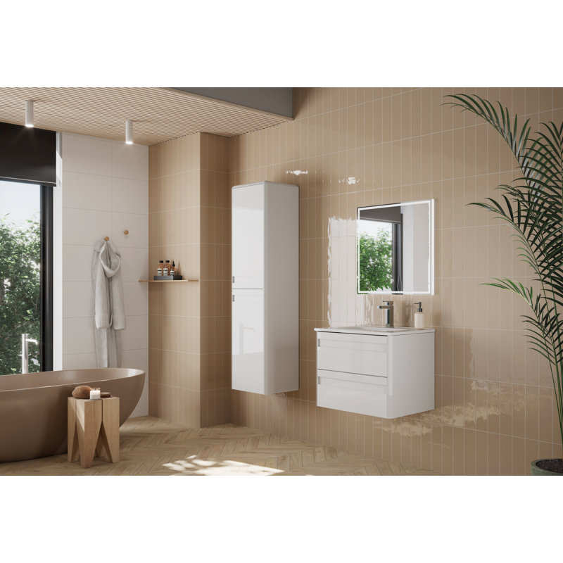 Meuble-lavabo simple DAX Venice avec lavabo Toscana, blanc