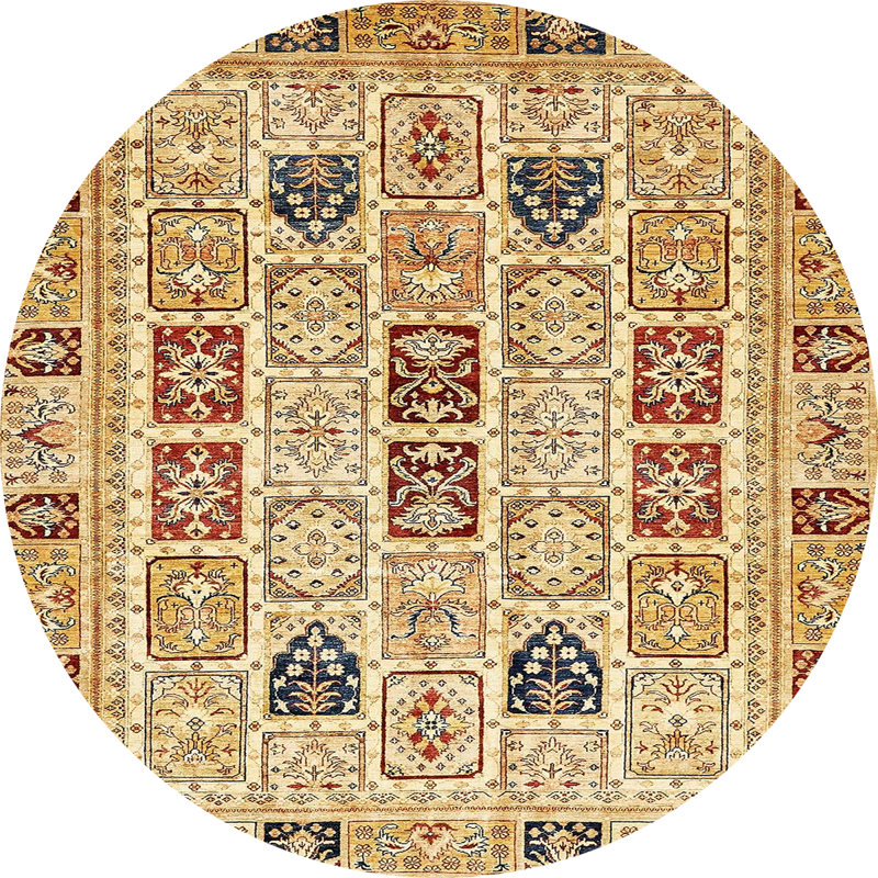 Abstract Indoor Rug, Round 5'