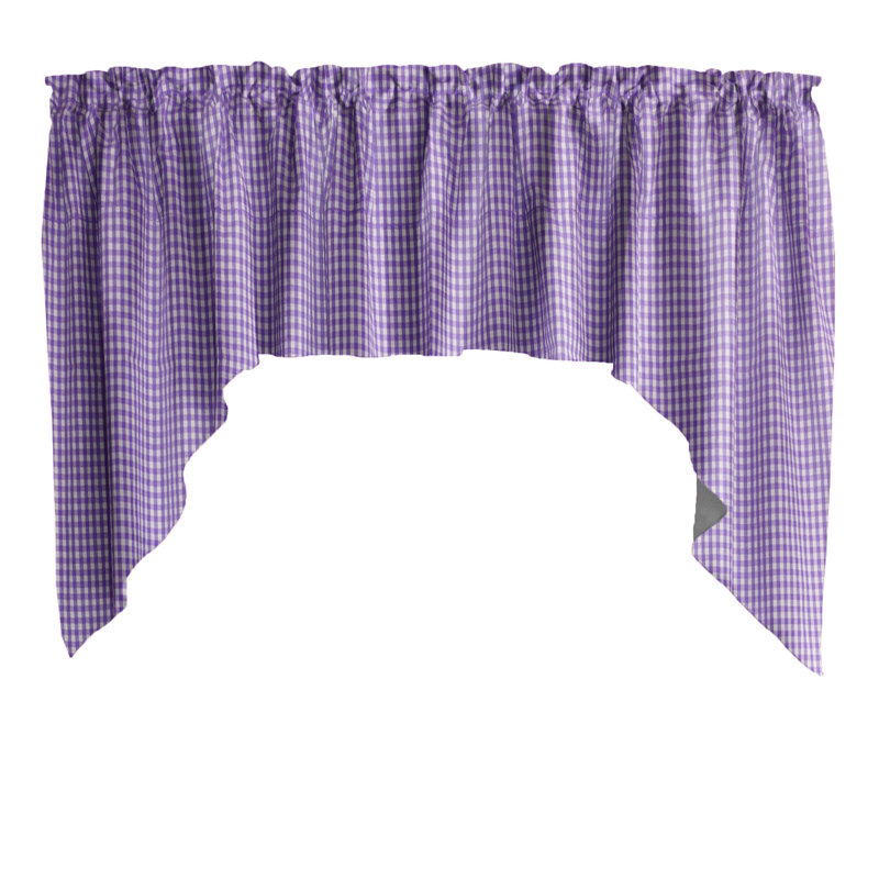 Cantonnière à carreaux Gingham, Mauve
