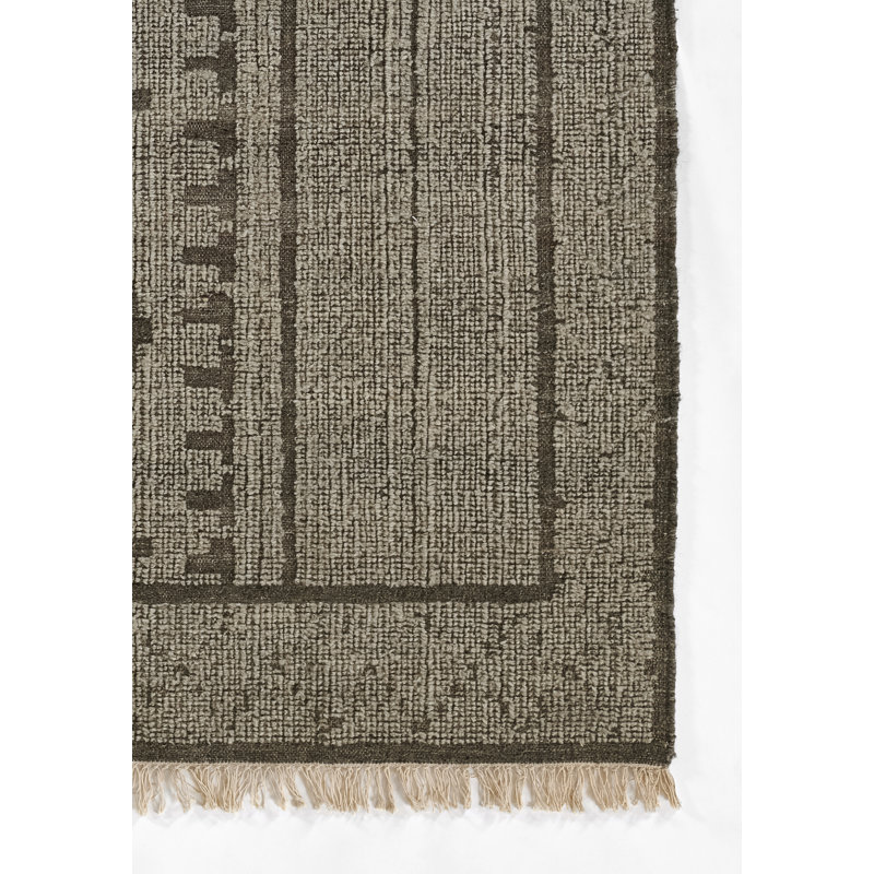 Bristol Geometric Area Rug in Gray/Brown, Runner 2'3" x 8'