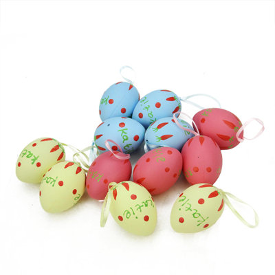 Ornements en forme d'œuf de Pâques 12 carats 12,5 po