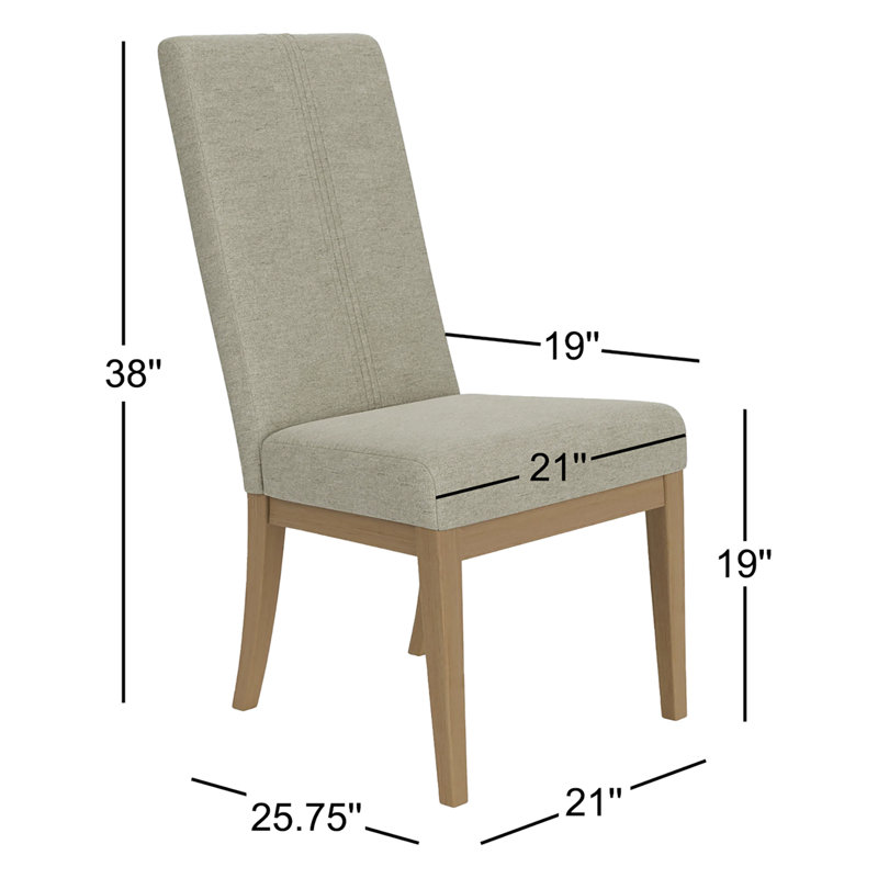 Chaise parsons en tissu d'ameublement Laroche 