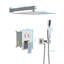 Dual Shower Head - 10 Inch Wall Mounted Square Shower System With Rough-In Valve-114230270