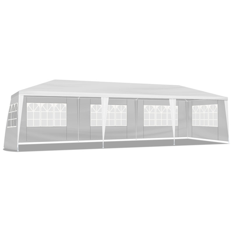 Tente à baldaquin extérieure 10x30ft 5 côtés blanche