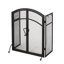 Écran de foyer en fer avec portes et outils inclus, noir mat, l 50,5 po x H 32 po 5,5 po 4 po 50 po 32 po 5,5 po