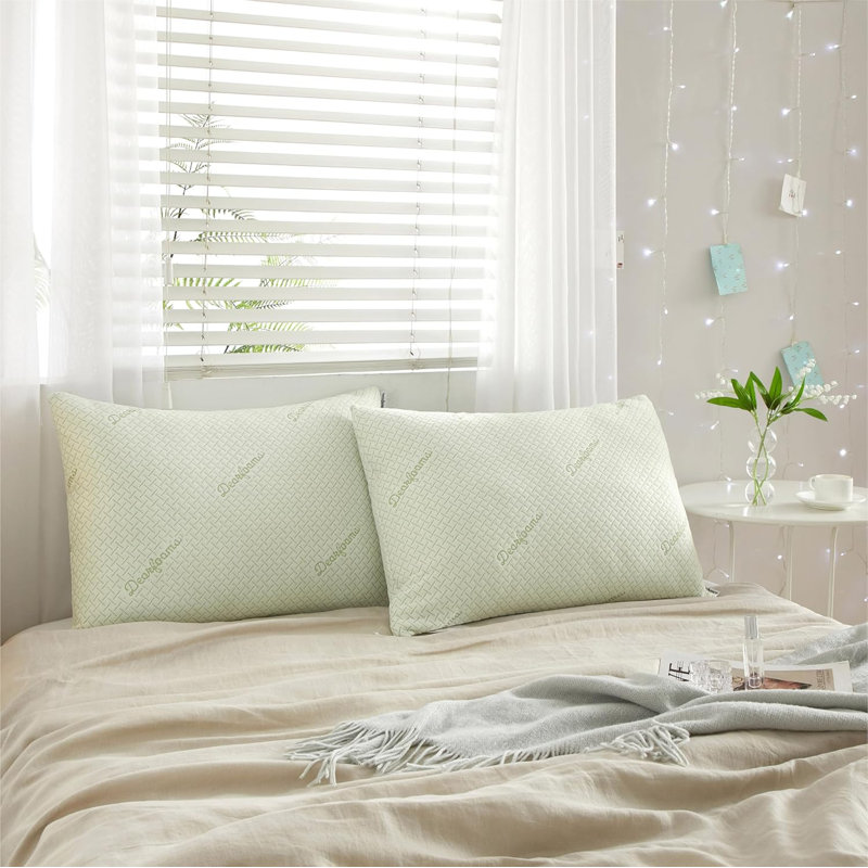 Dearfoams Rayon From Bamboo Infused Knit Bed Pillows - Set Of 2, King