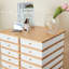 Grande commode moderne en bois massif de style scandinave moderne avec tiroirs multiples