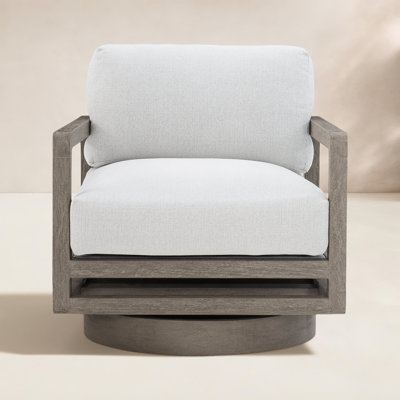 Tanah Swivel Teak Outdoor Lounge Chair