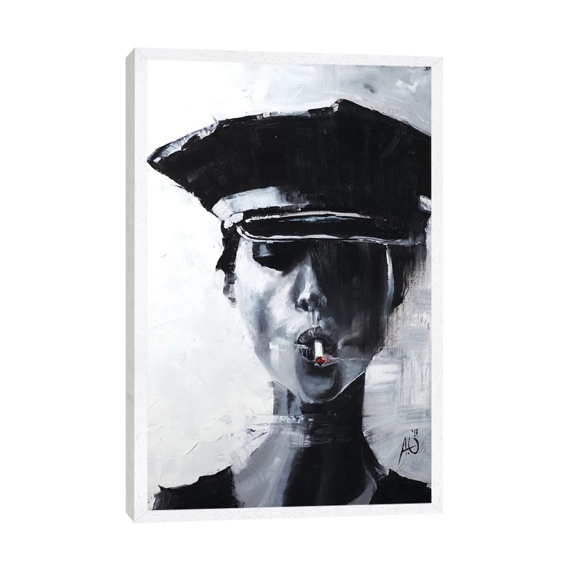 Cristy Turlongton Burns by Yura Ashi - Painting on Canvas, 101.6cm H x 66.04cm W x 3.81cm D, White Framed