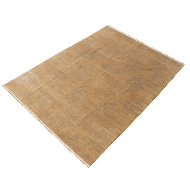 Tapis unique en laine noué à la main Agra Jaipur de 7 pi 5 po x 9 pi 10 po New Age Agra