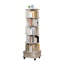 Bibliothèque rotative à 6 niveaux, bibliothèque rotative à 360 ° avec roulettes et tiroir, peu encombrante, petite bibliothèque rotative pour chambre à coucher, salon, maison, bureau-998748596