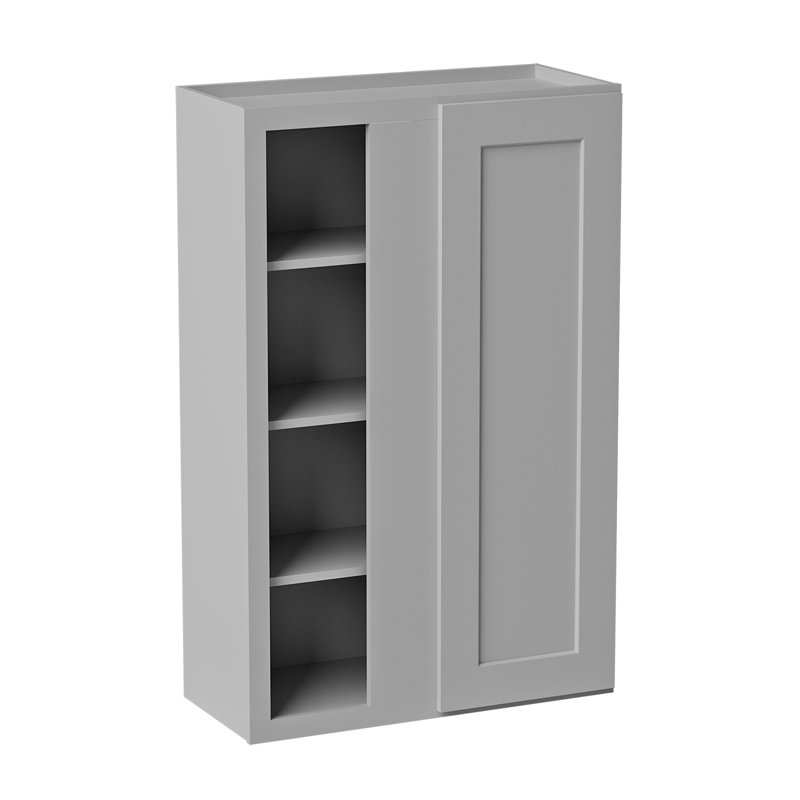 Armoire de coin murale, L 27 po x H 42 po x P 12 po, Gris