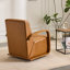 Fauteuil de détente pour une personne, fauteuil d'appoint pivotant, brun