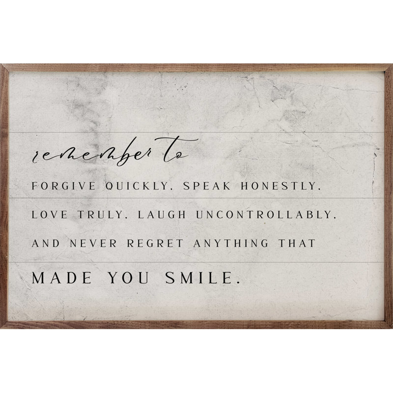 " Made You Smile Whitewash ", 16" H x 24" W