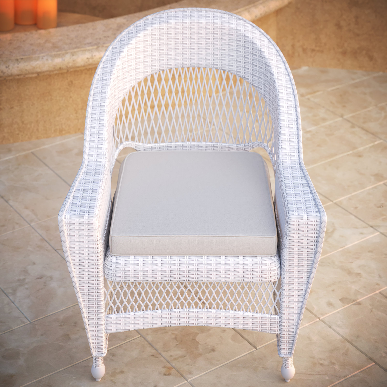 Amala 18" Sunbrella® Seat Cushion, Sunbrella® Canvas Natural