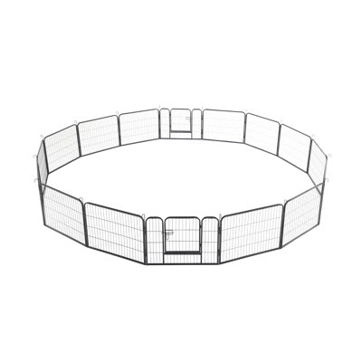 Heavy Duty 16 Panel Folding Metal Pet Playpen Dog Exercise Fence