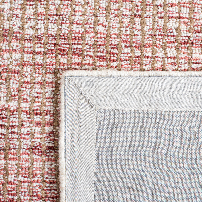 Vihaan Hand Tufted Wool/Cotton Rug in Ivory/Red, Rectangle 4' x 6'