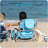 Ostrich The Deluxe Backpacker Portable Beach Chair with Cooler Bag, Light Blue