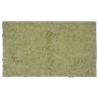 Schoenberger Floral Design Cotton Bath Rug