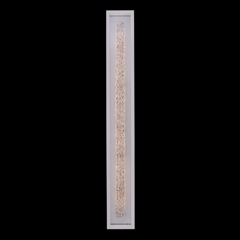 Applique murale d'extérieur blanc mat (fluoro-carboné) / transparent Lina Esterno 1 LT Allegri, H 51 po x l 7 po x P 7 po